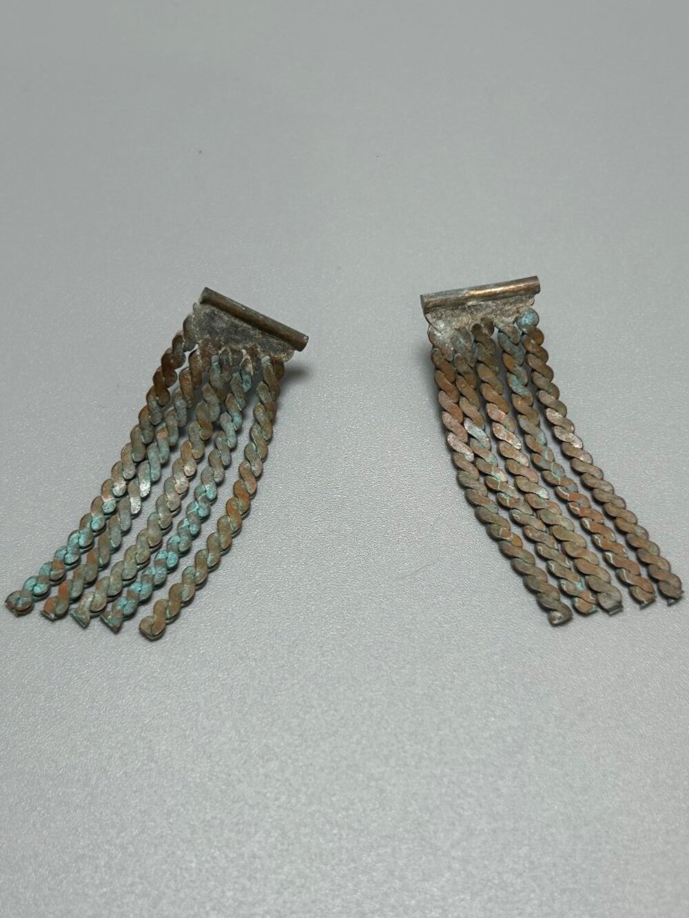 VINTAGE We Dream in Colour Verdigris Chain earrings